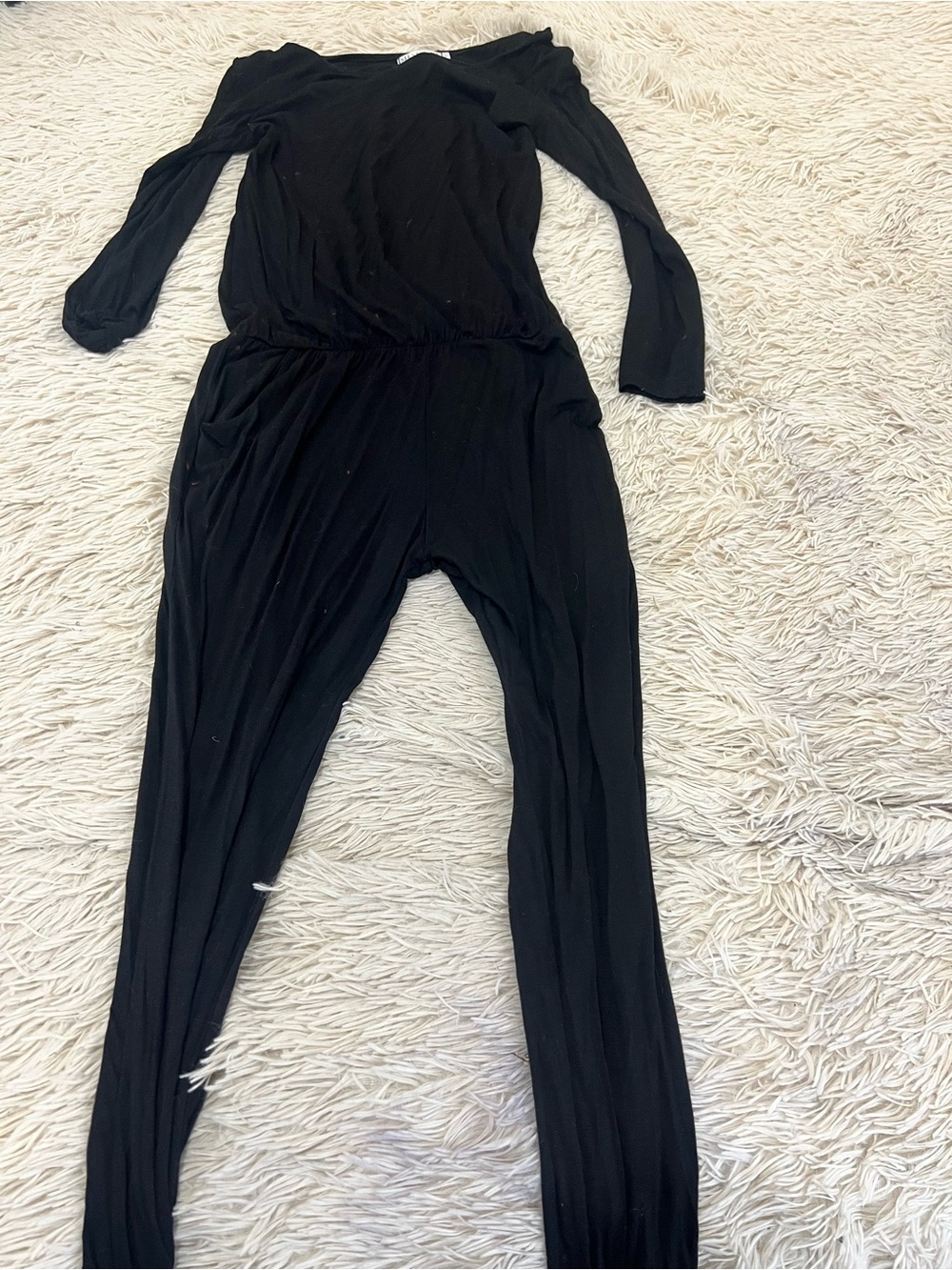 Classic Black Long-Sleeve Women's Jumpsuit
